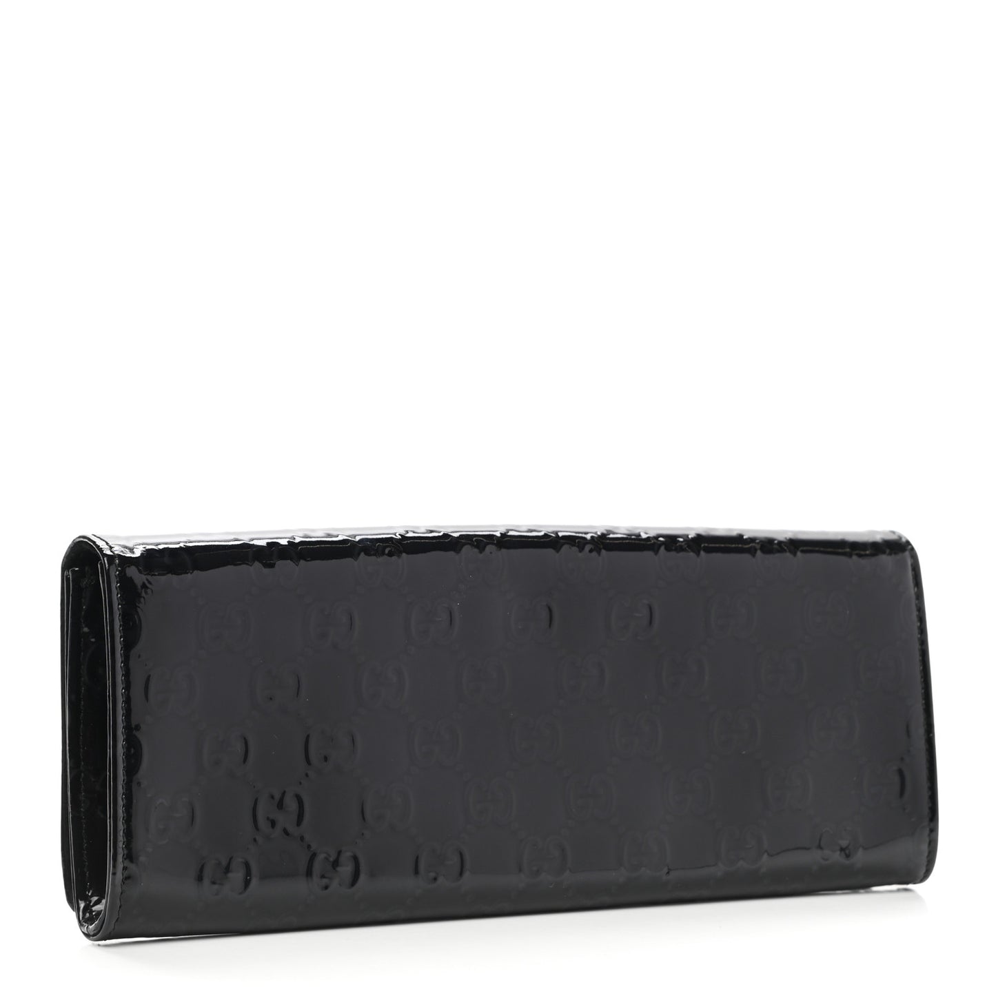 Patent Microguccissima Small Broadway Clutch Black