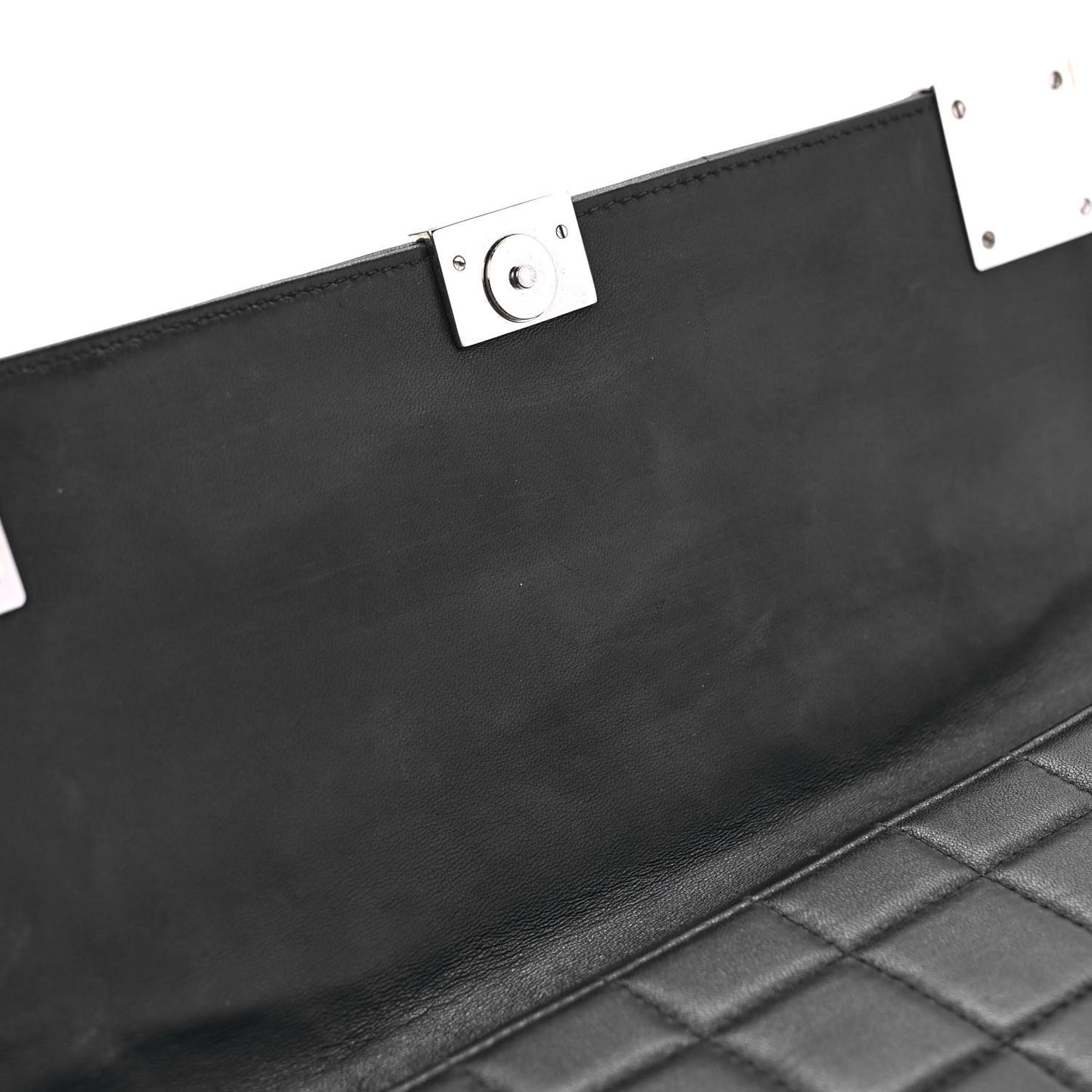 Lambskin Chocolate Bar Flap Black