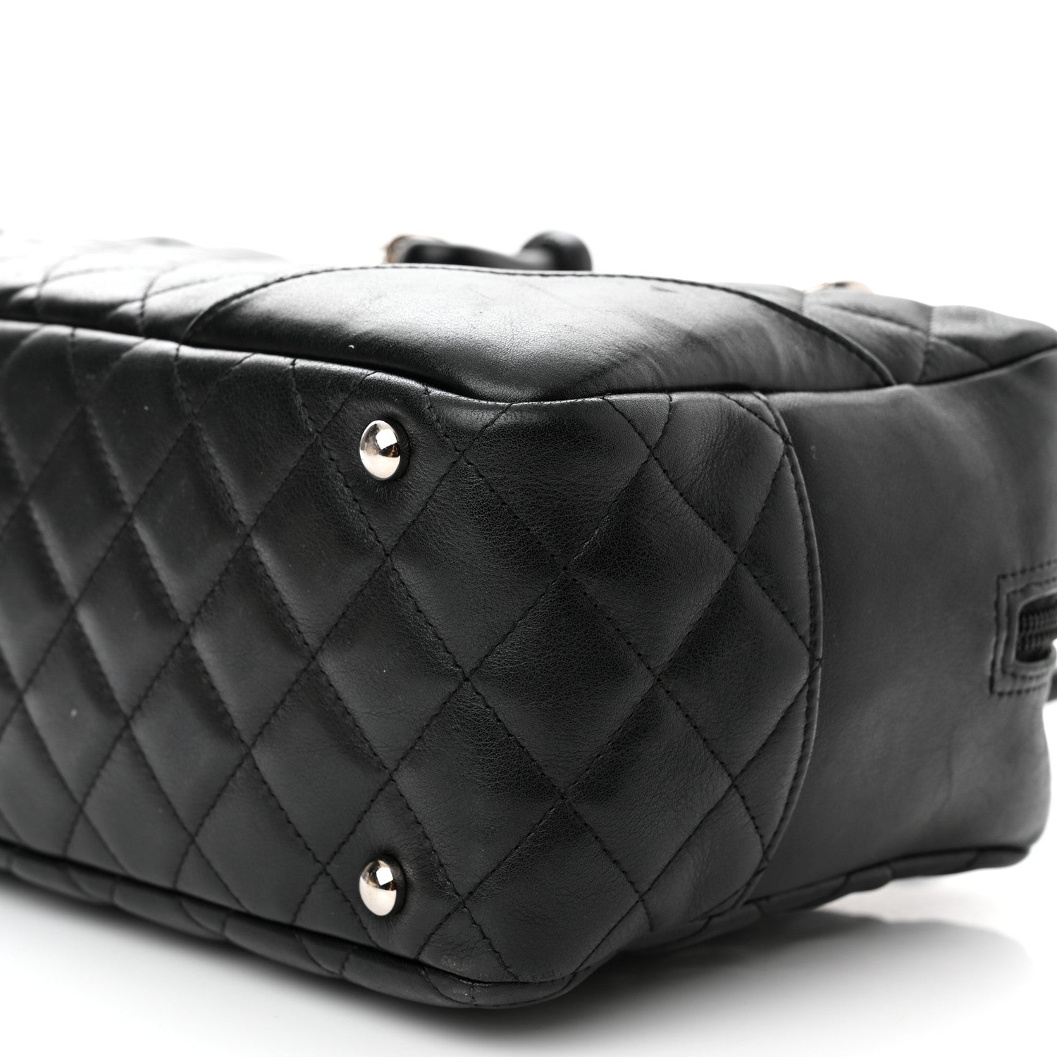 Chanel Calfskin Quilted Large Cambon Bowler Black 10 of 12