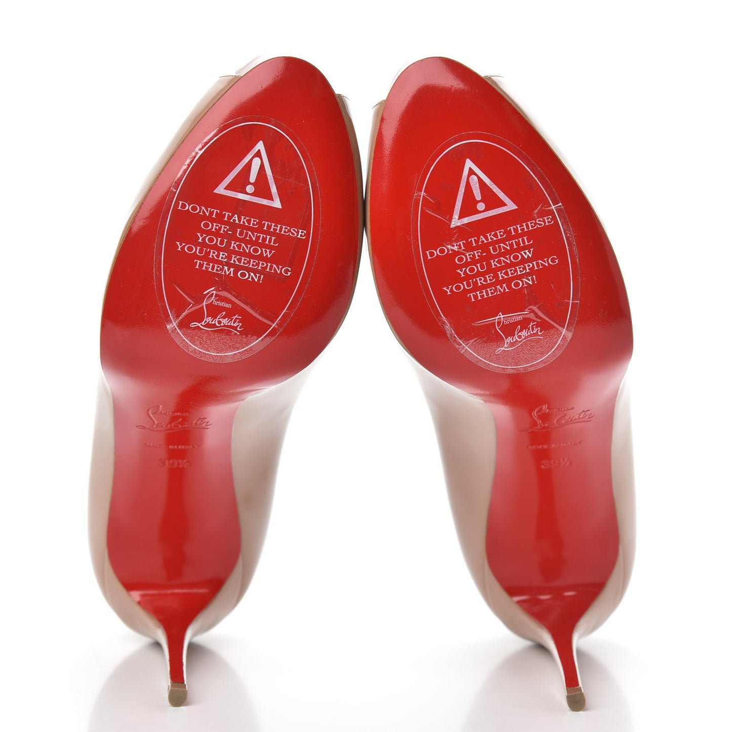 Patent New Very Prive 100 Pumps 39.5 Nude