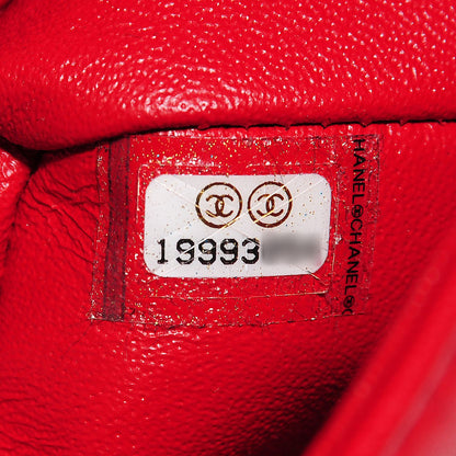 Chanel Lambskin Quilted Mini Rectangular Flap Red 8 of 9