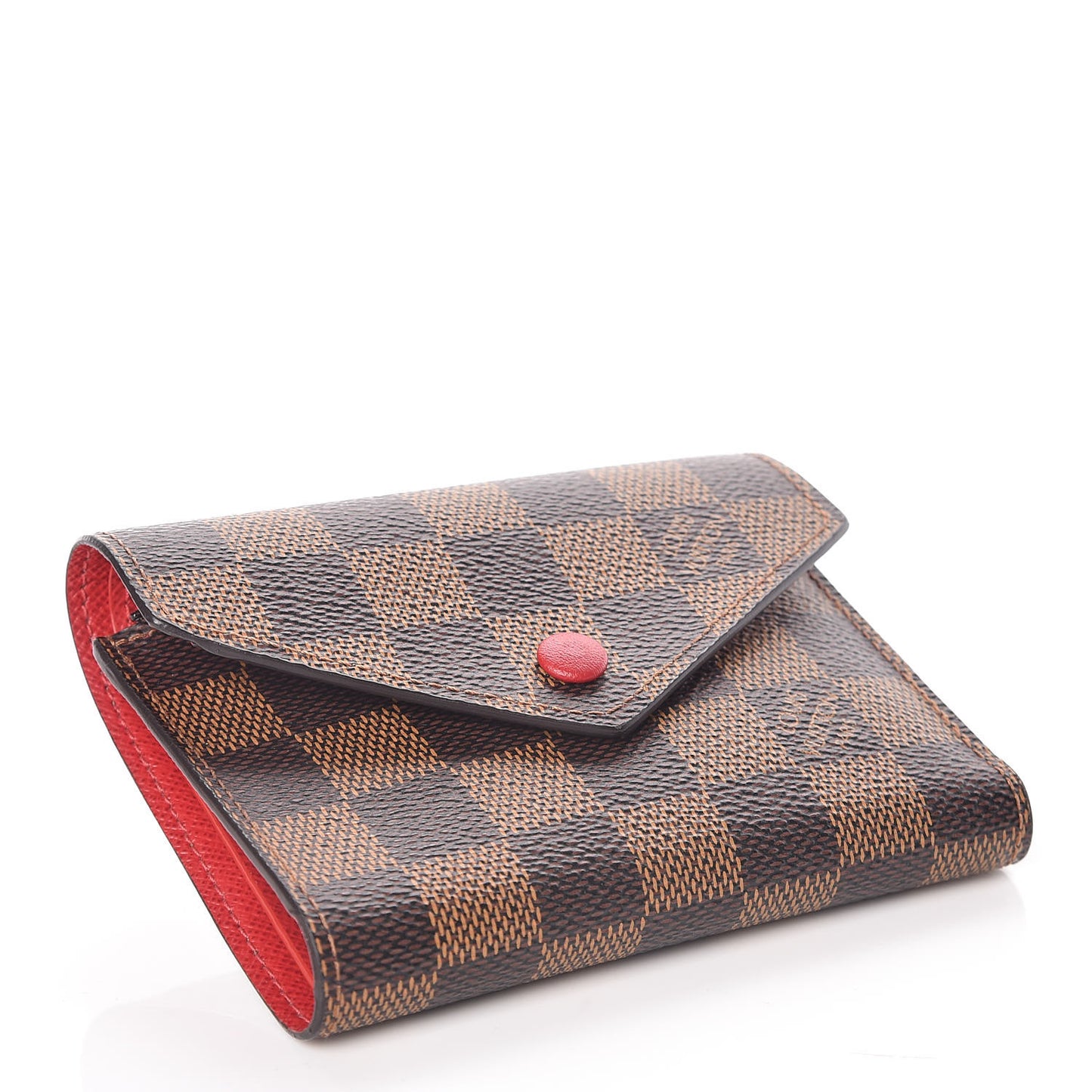 Damier Ebene Victorine Wallet Red