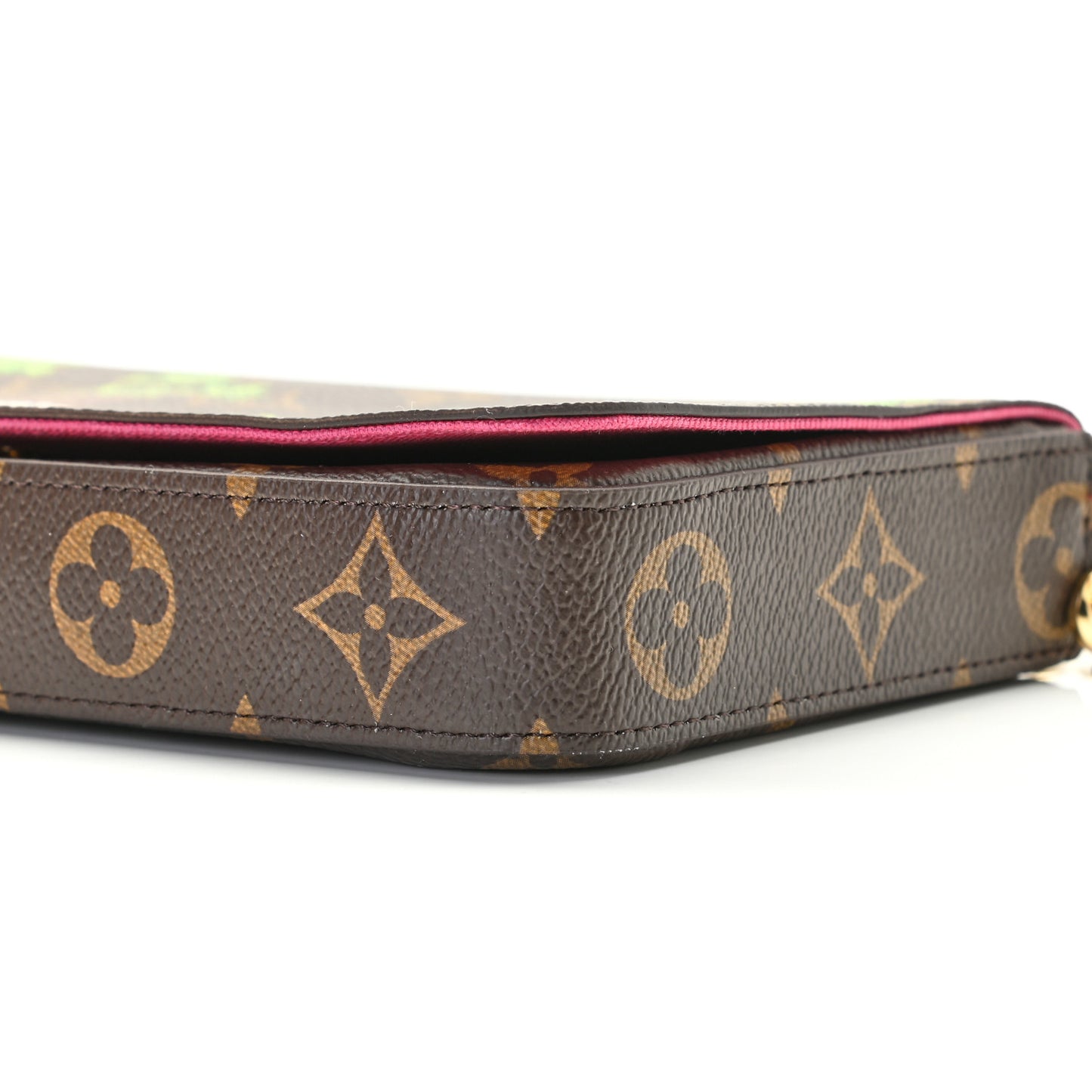 Monogram 2021 Christmas Animation Hollywood Pochette Felicie Chain Wallet Fuchsia