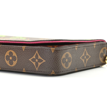 Louis Vuitton Monogram 2021 Christmas Animation Hollywood Pochette Felicie Chain Wallet Fuchsia 6 of 11