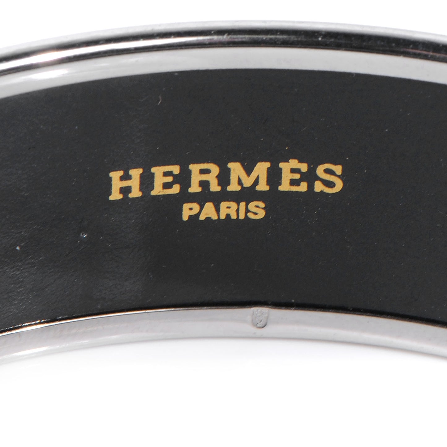 Enamel Printed Petits Chevaux de Hongrie Wide Bracelet 70 Potiron
