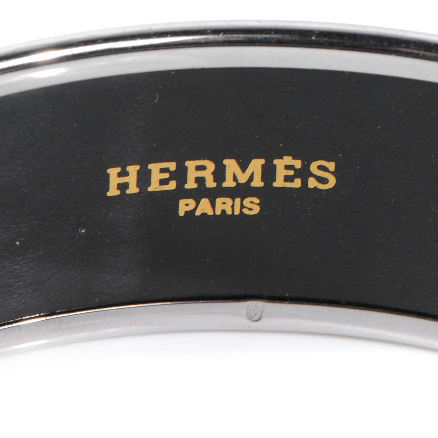 Hermes Enamel Printed Petits Chevaux de Hongrie Wide Bracelet 70 Potiron 5 of 6