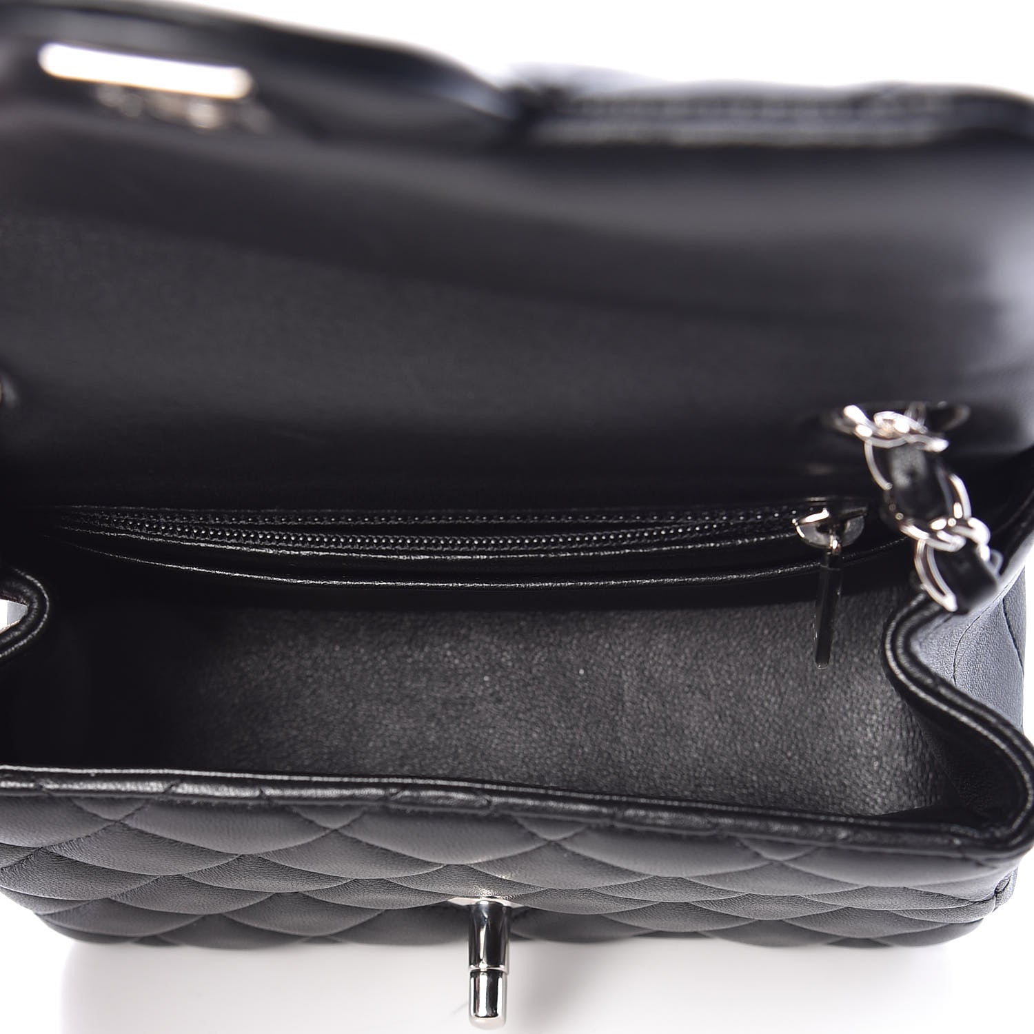 Chanel Lambskin Quilted Mini Square Flap Black 5 of 11