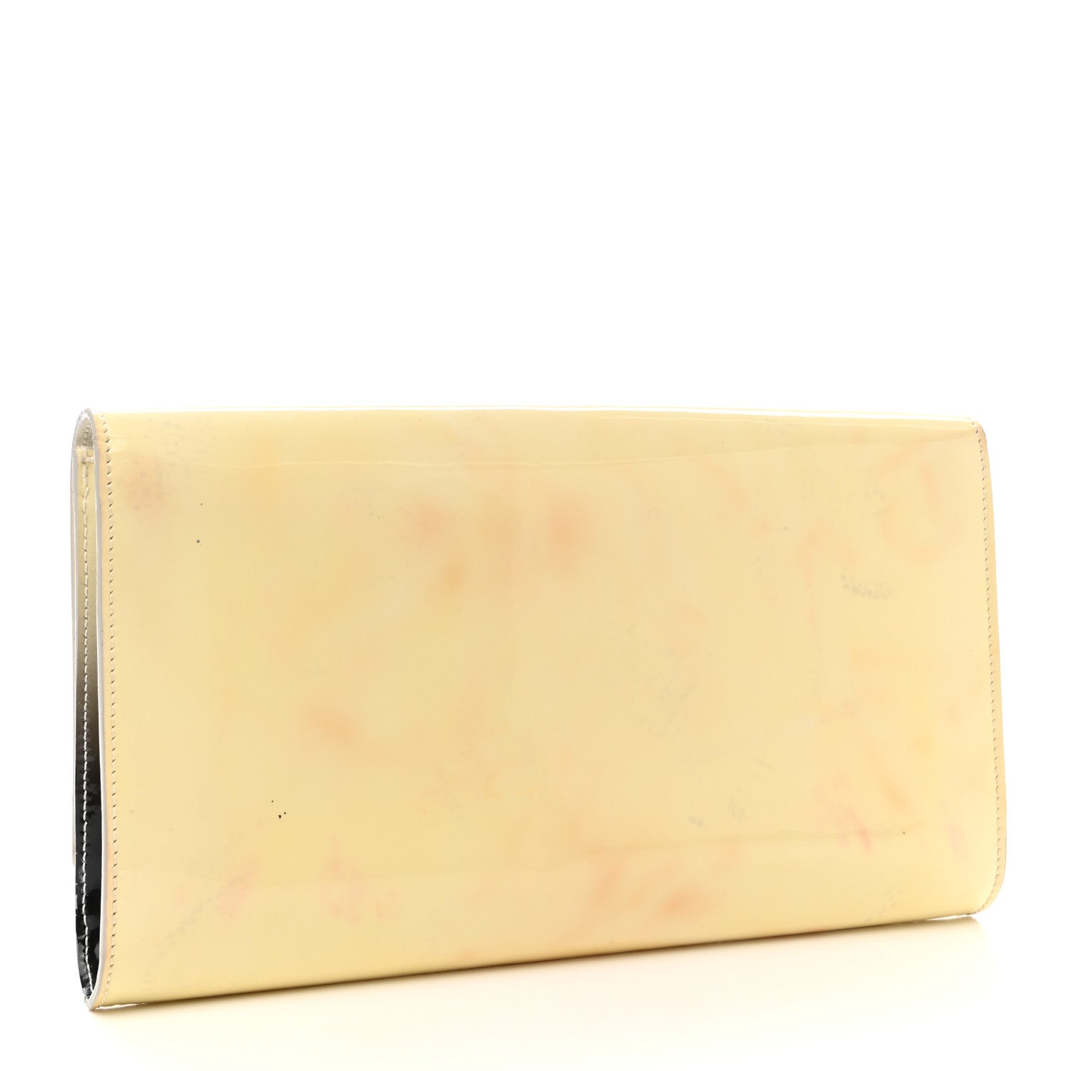 Saint Laurent Patent Calfskin Ombre Monogram Large Belle De Jour Clutch Ivory Black 3 of 14