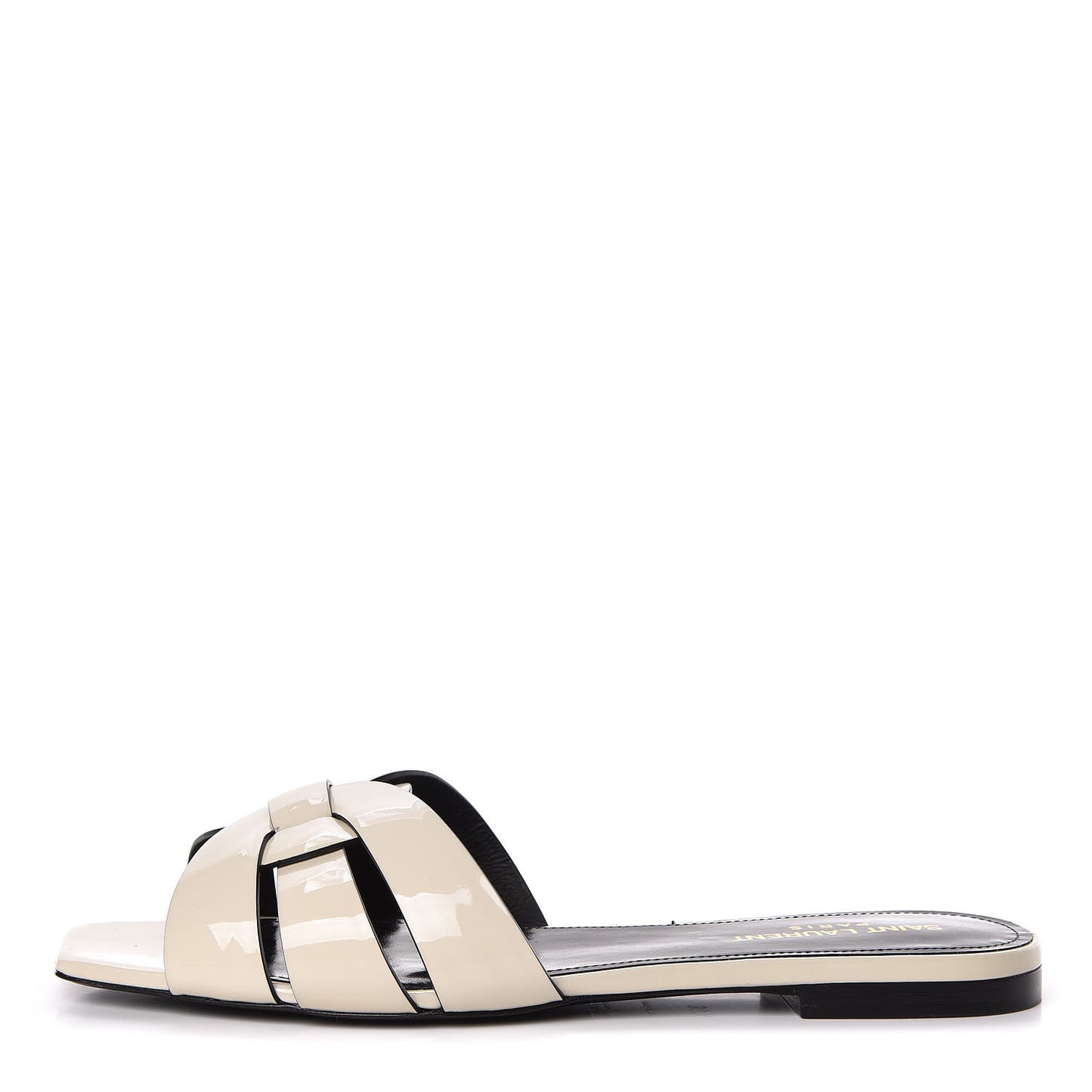 Patent Calfskin Nu Pied 05 Slide Sandals 38.5 Off White