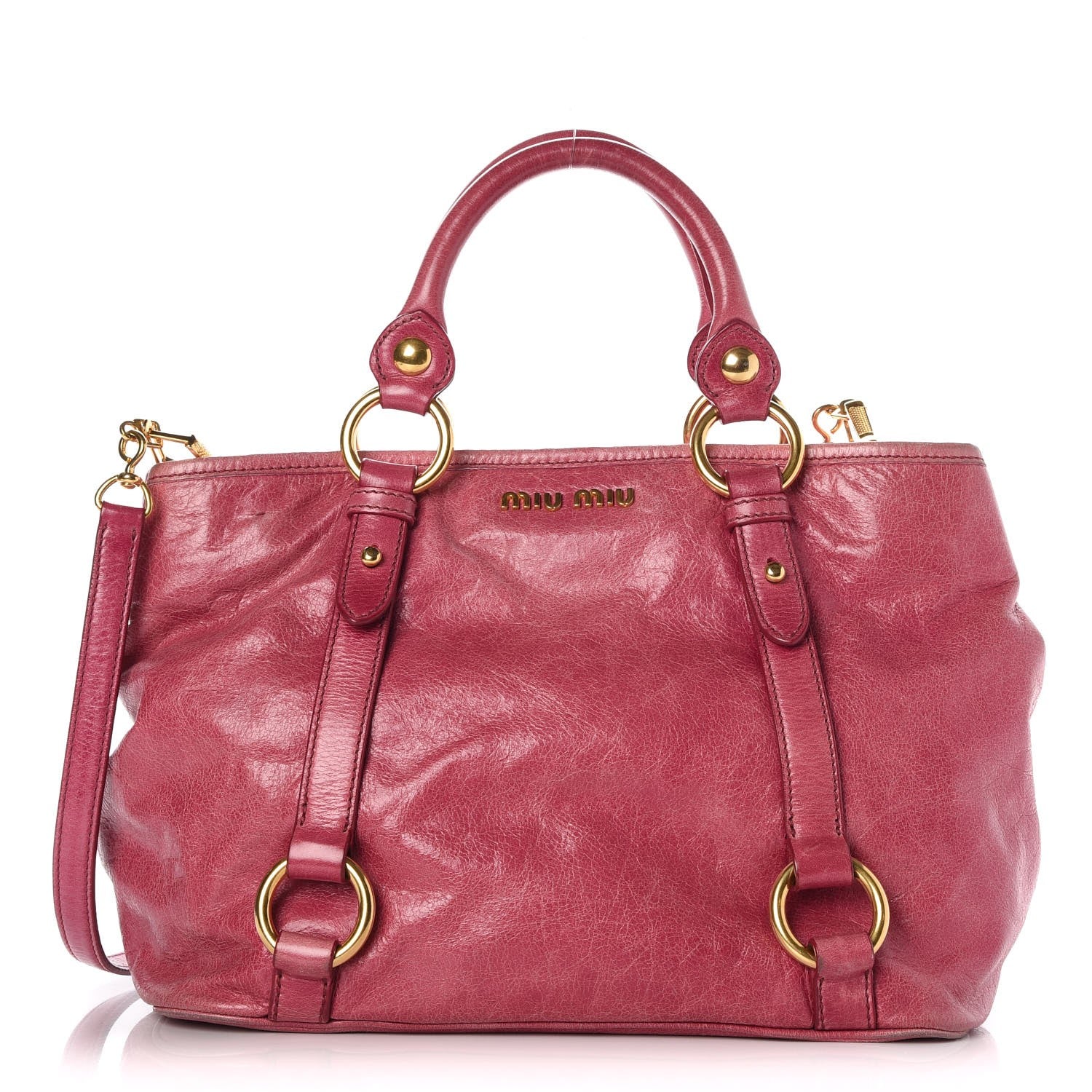 Miu Miu Vitello Lux Tote Pink 1 of 13