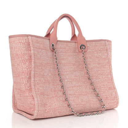 Chanel Canvas Medium Deauville Tote Pink 3 of 12