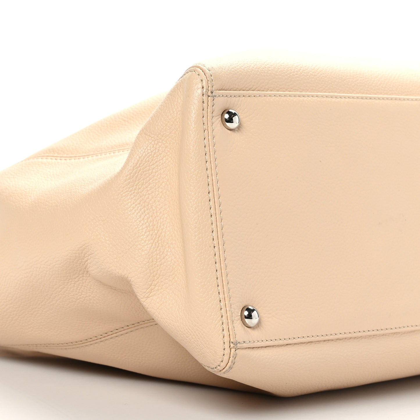Calfskin Cerf Executive Shopper Tote Beige