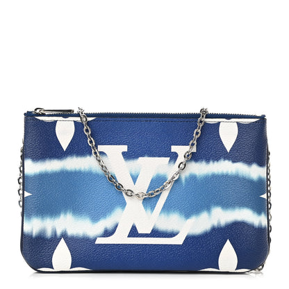 Louis Vuitton Monogram Giant Escale Double Zip Pochette Blue 1 of 13