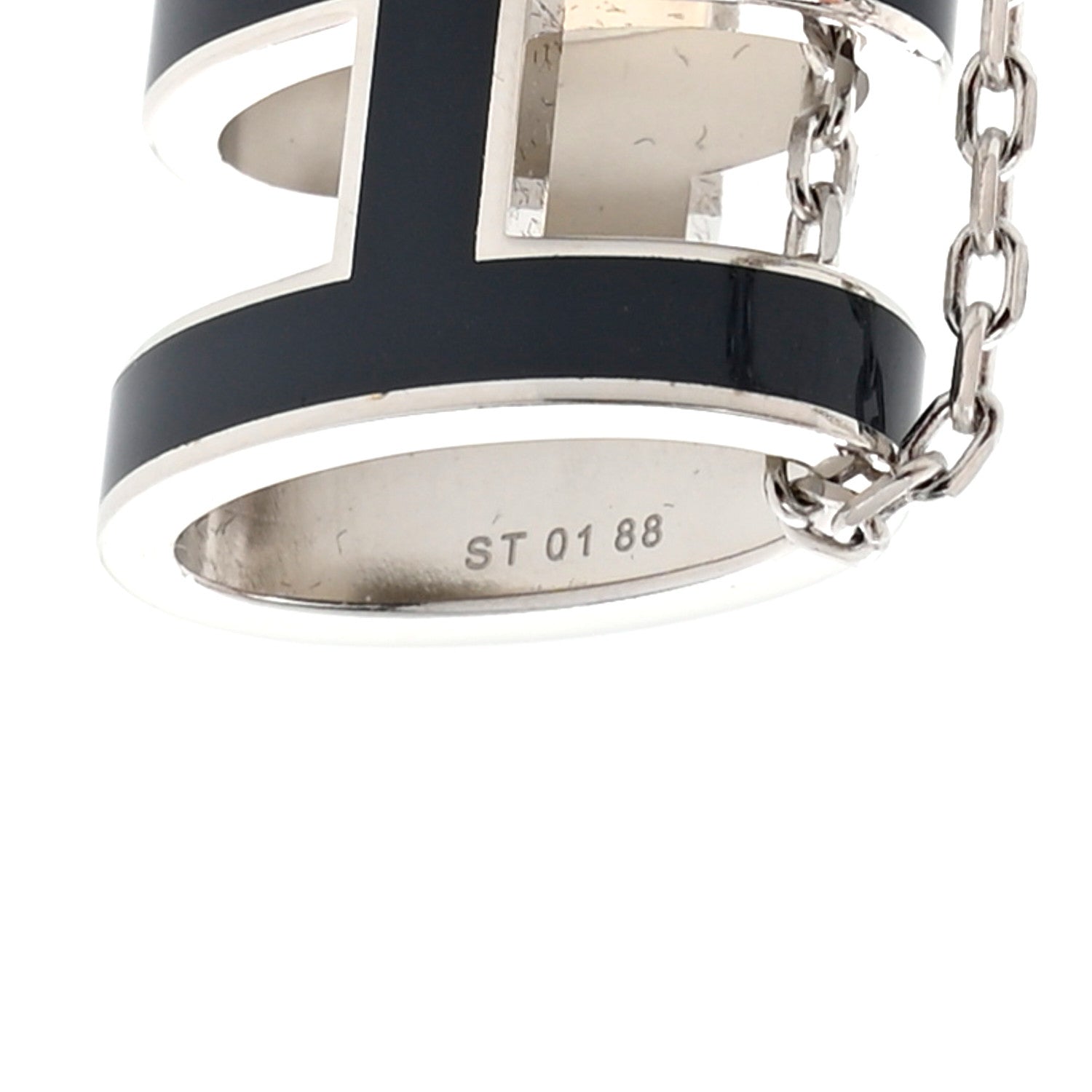 Hermes Lacquered Palladium Pop H Pendant Necklace Bleu Abysse 6 of 8