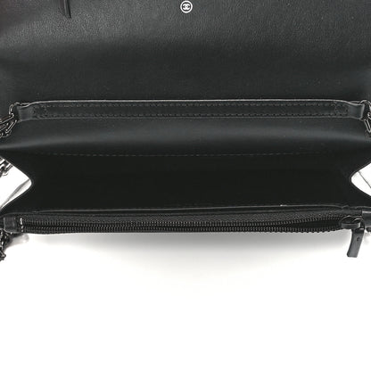 Chanel Aged Calfskin Chevron Quilted Reissue Wallet On Chain WOC So Black 5 of 12