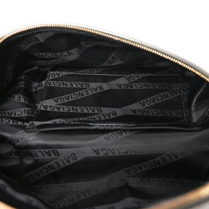 Balenciaga Shiny Goatskin Allover Logo Embossed XS Souvenir Belt Bag Gris 5 of 10