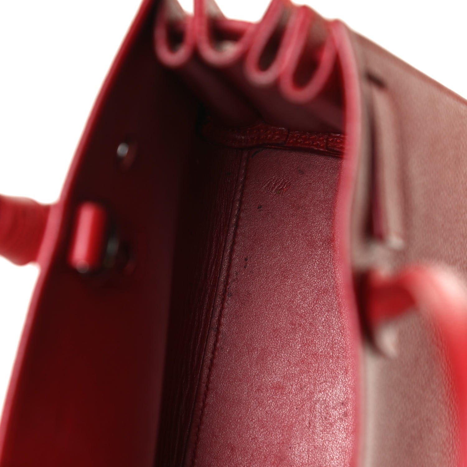 Saint Laurent Grained Calfskin Nano Sac De Jour Lipstick Red 16 of 17