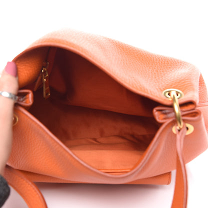 Miu Miu Vitello Phenix Shoulder Bag Papaya 5 of 10