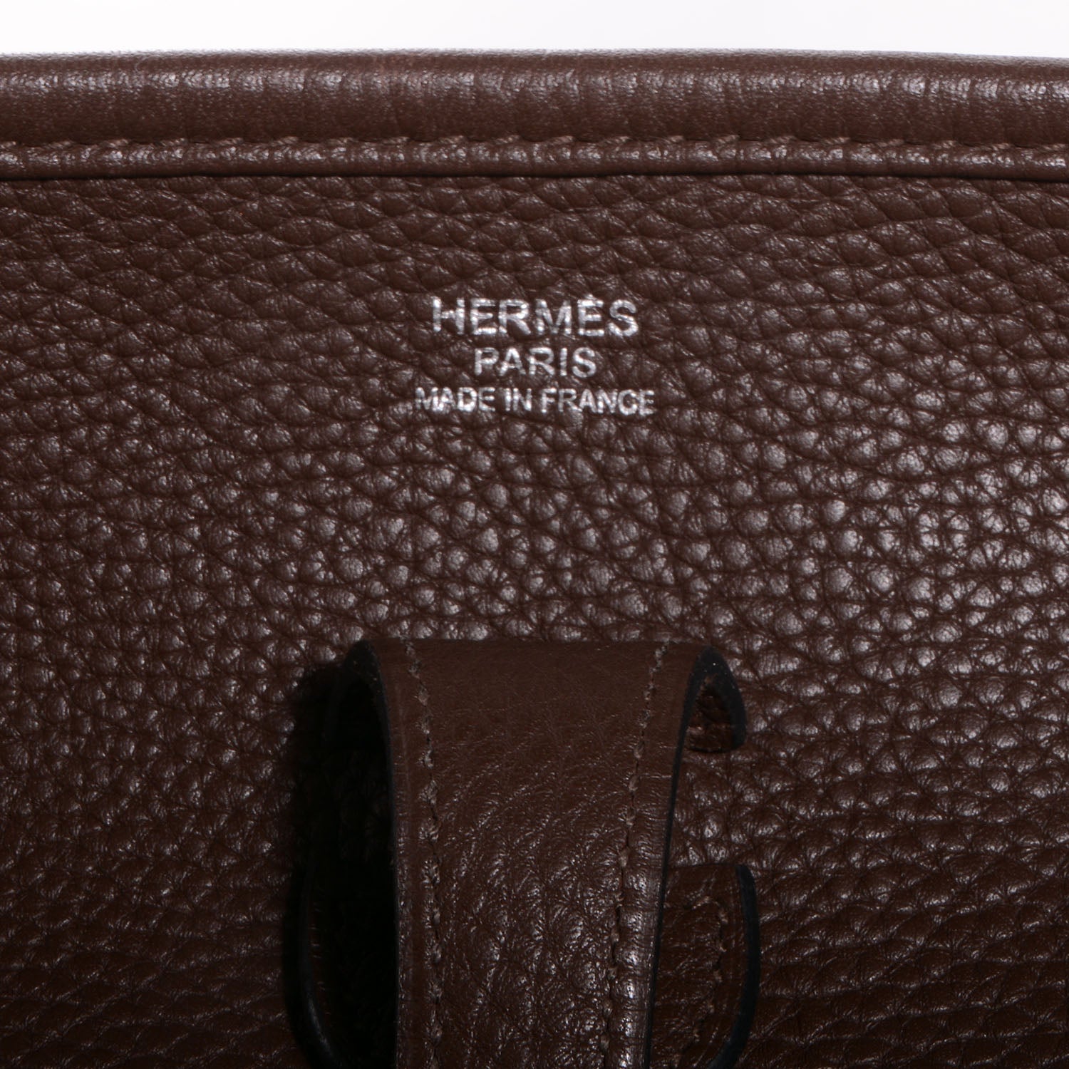 Hermes Taurillon Clemence Evelyne III PM Chocolate 6 of 7