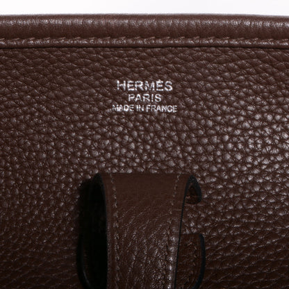 Hermes Taurillon Clemence Evelyne III PM Chocolate 6 of 7