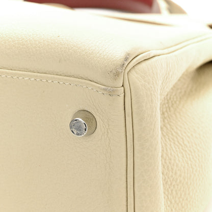 Hermes Togo Au Galop Kelly Retourne 32 Craie Rouge H Fauve Black 11 of 15