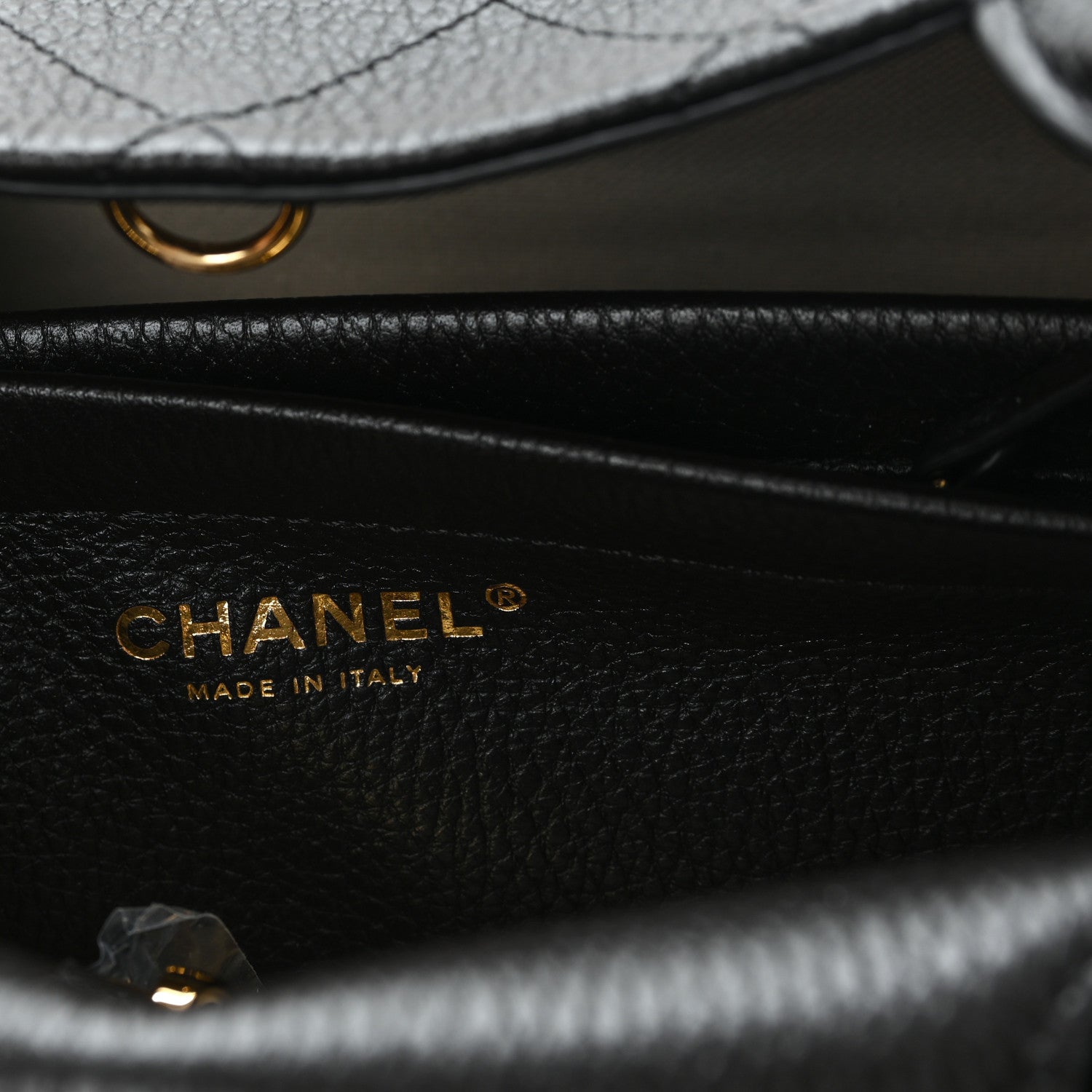 Chanel Grained Calfskin Stitched Urban Essentials Small Shopping Bag Black 6 of 10