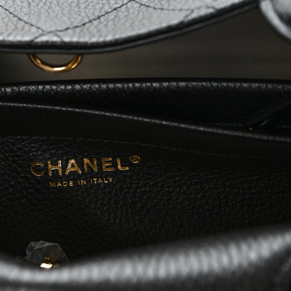 Chanel Grained Calfskin Stitched Urban Essentials Small Shopping Bag Black 6 of 10