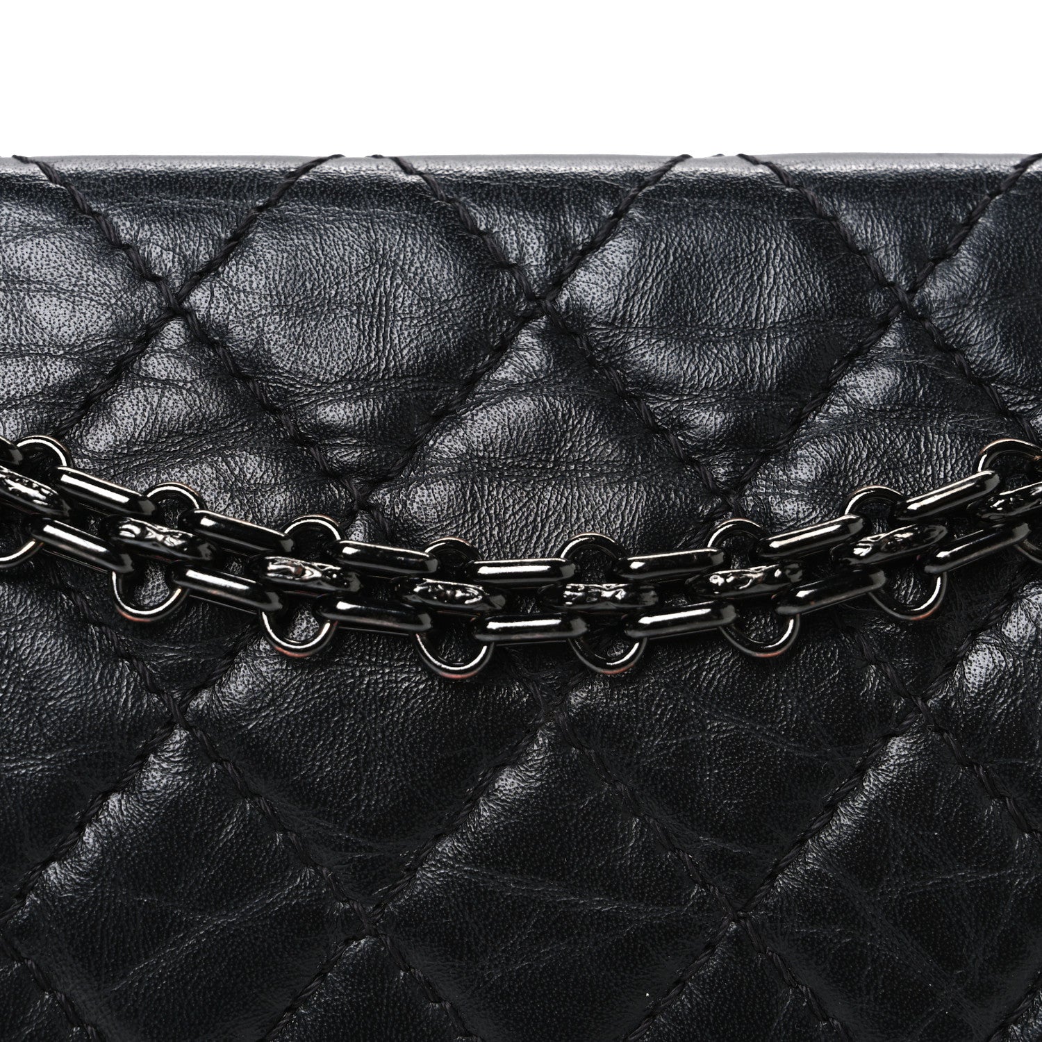 Chanel Aged Calfskin Quilted 2.55 Reissue Mini Flap So Black 8 of 11