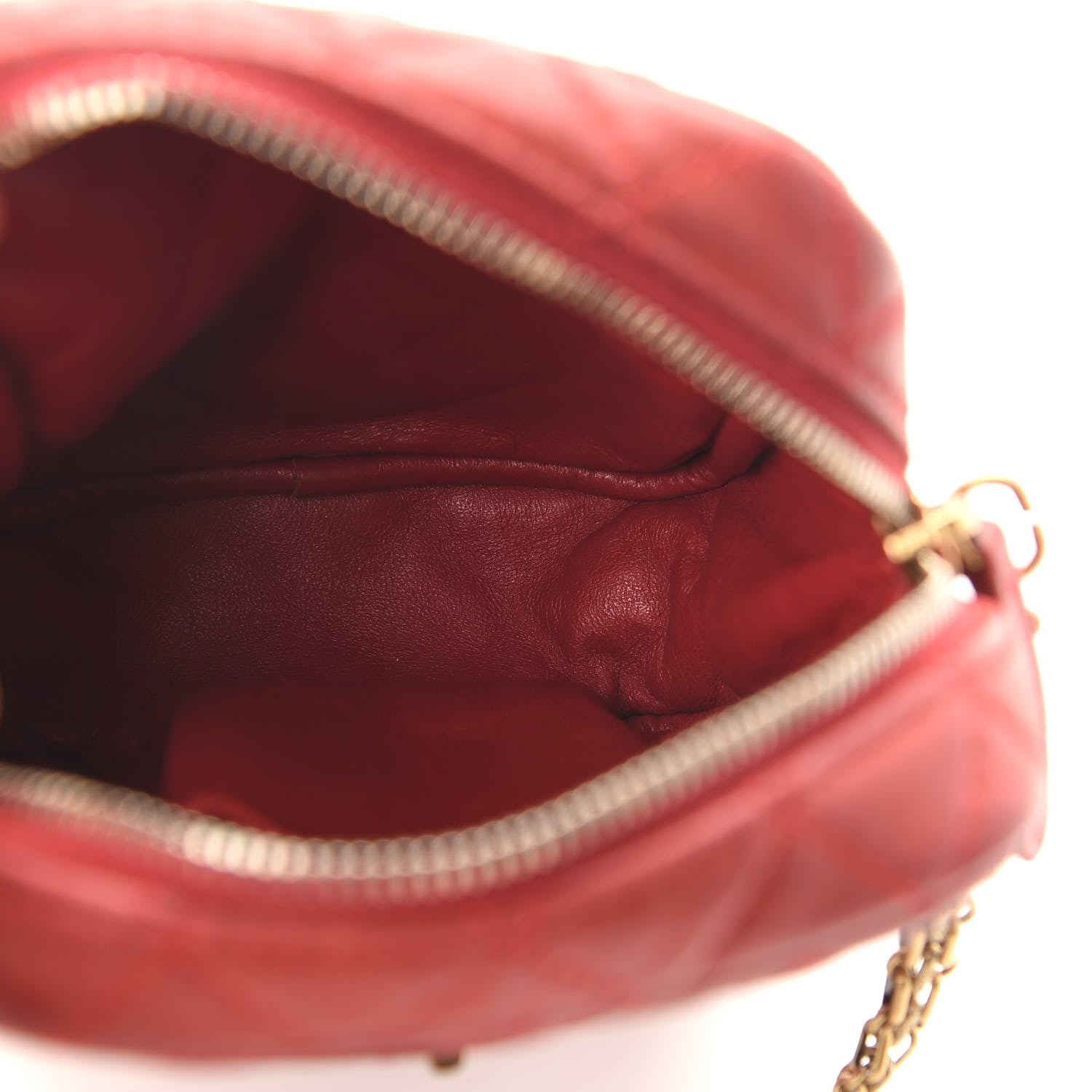 Chanel Iridescent Calfskin Quilted Reissue Camera Case Red 4 of 11