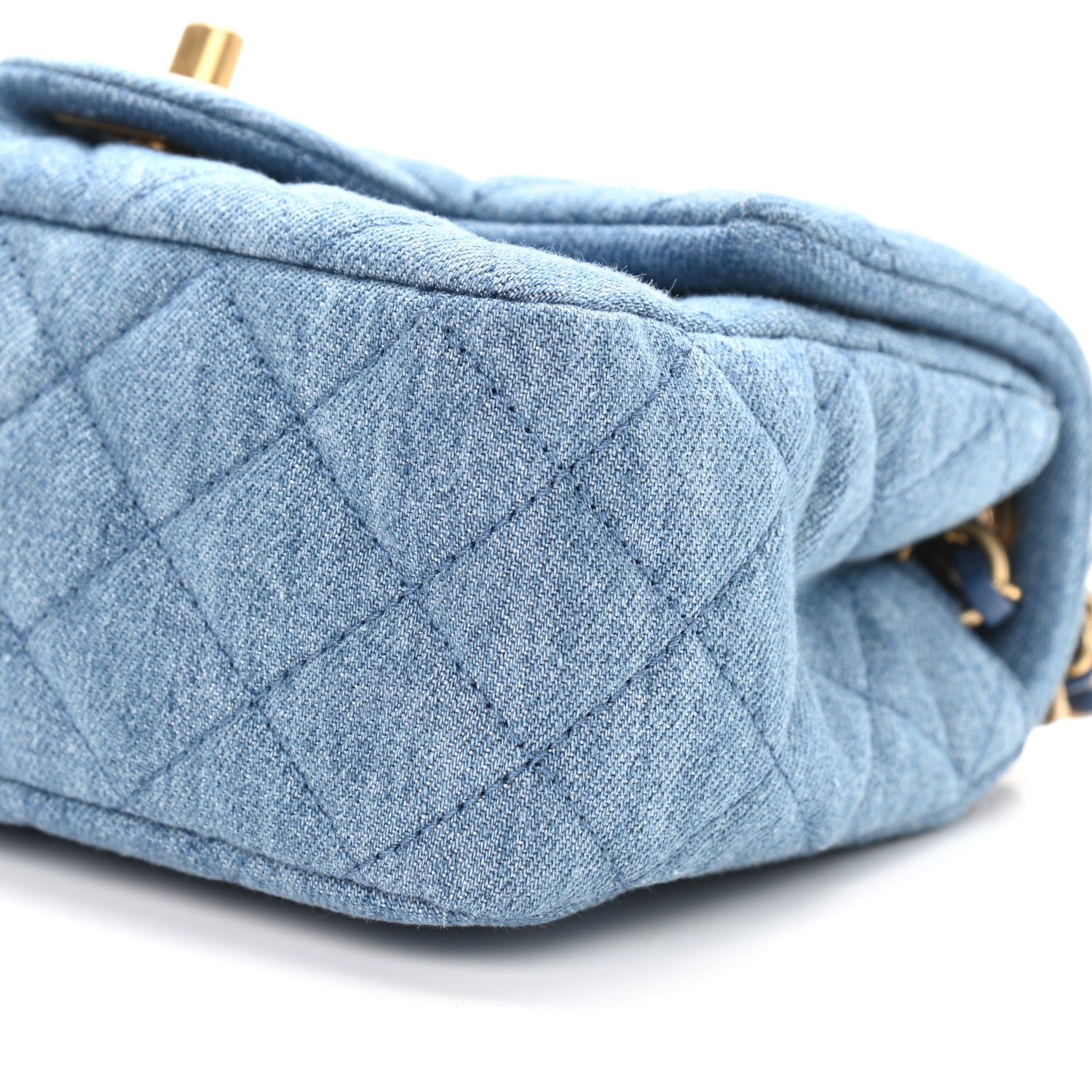 Chanel Denim Quilted Mini Pearl Crush Flap Blue 9 of 9
