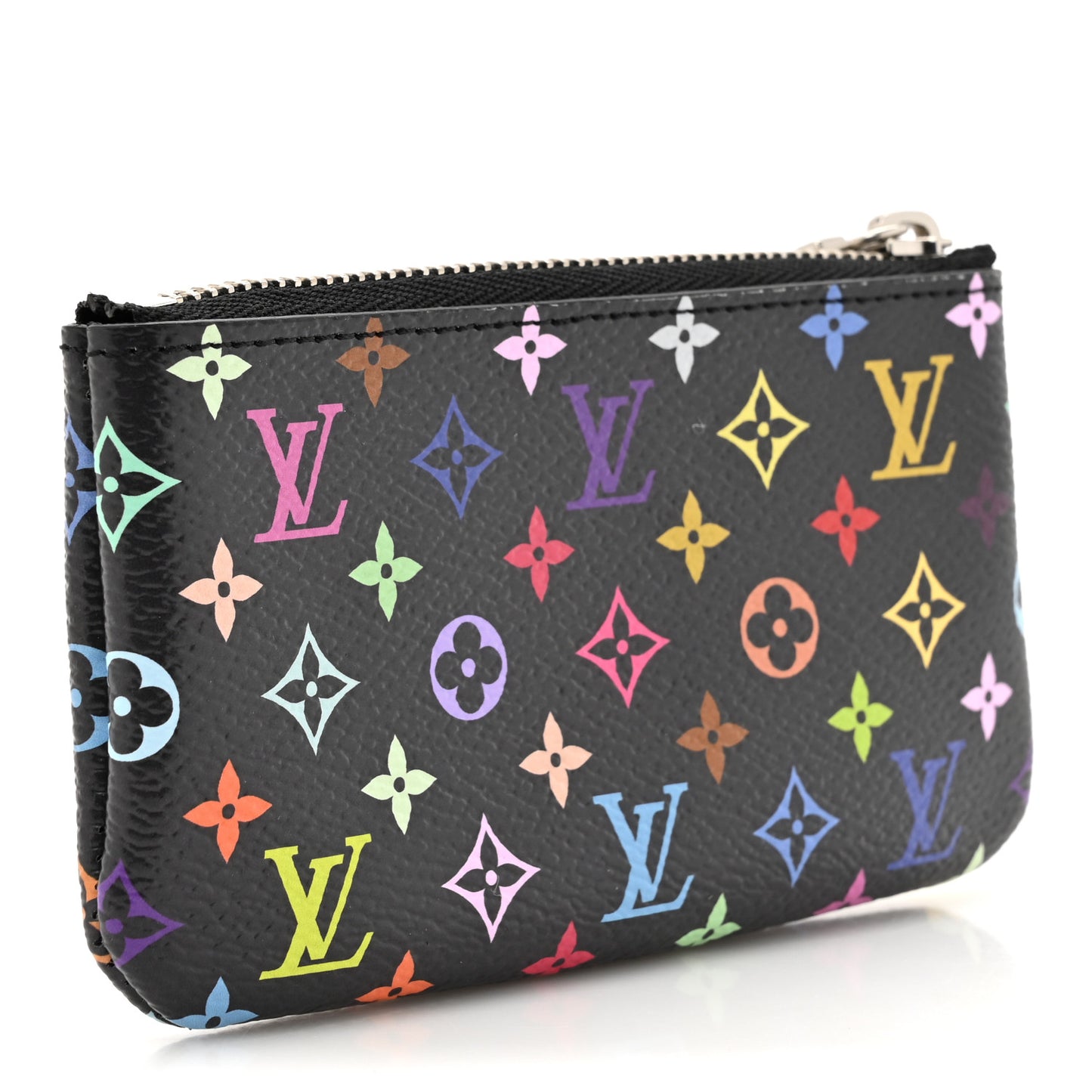 LV X TM Monogram Multicolor Key Pouch Black
