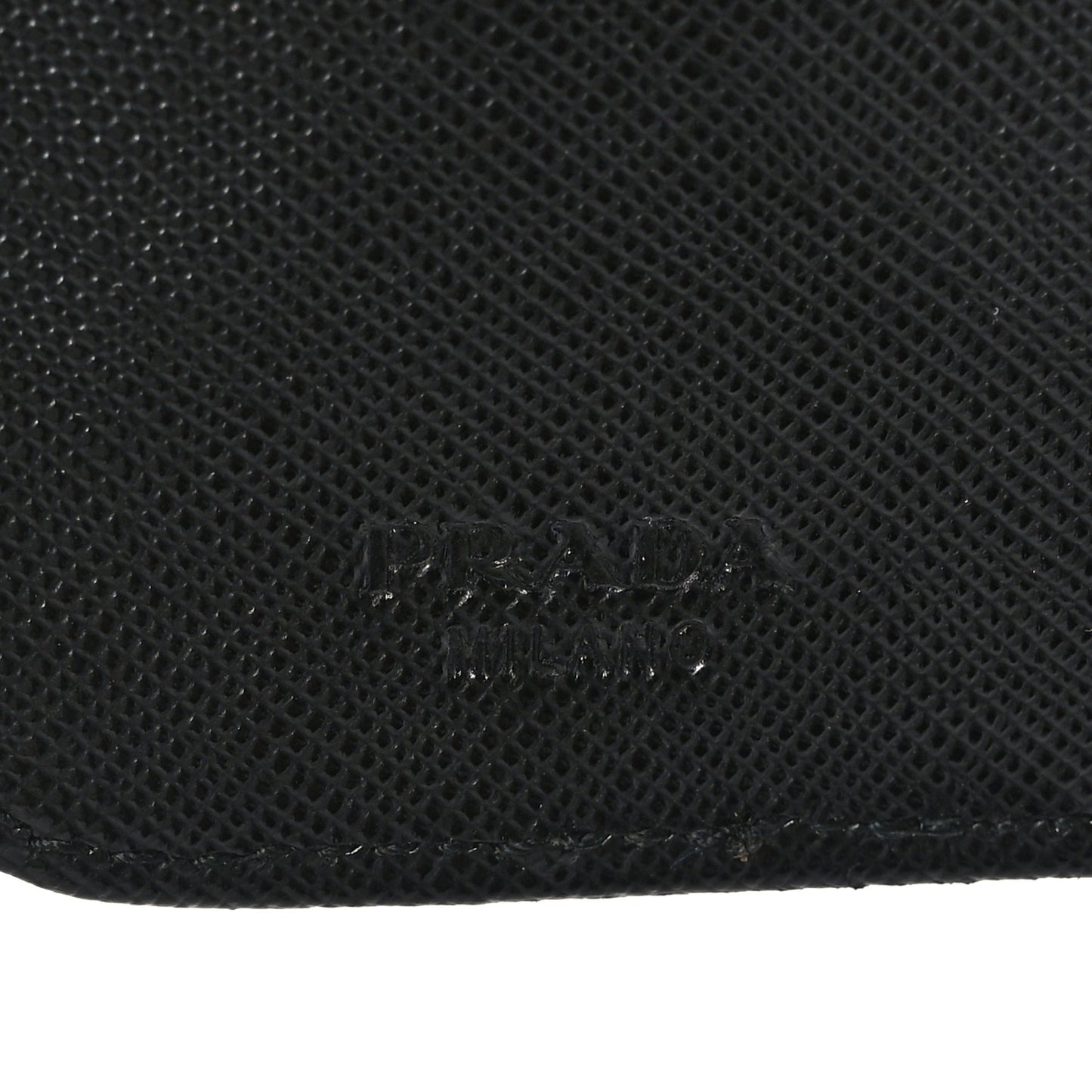 Saffiano Compact Zip Around Wallet Black