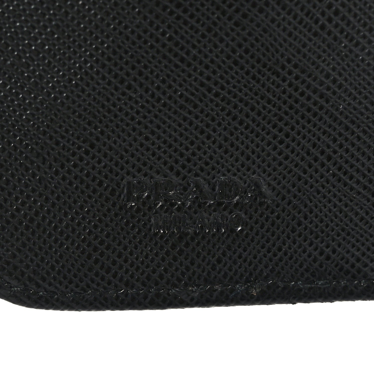 Prada Saffiano Compact Zip Around Wallet Black 7 of 8