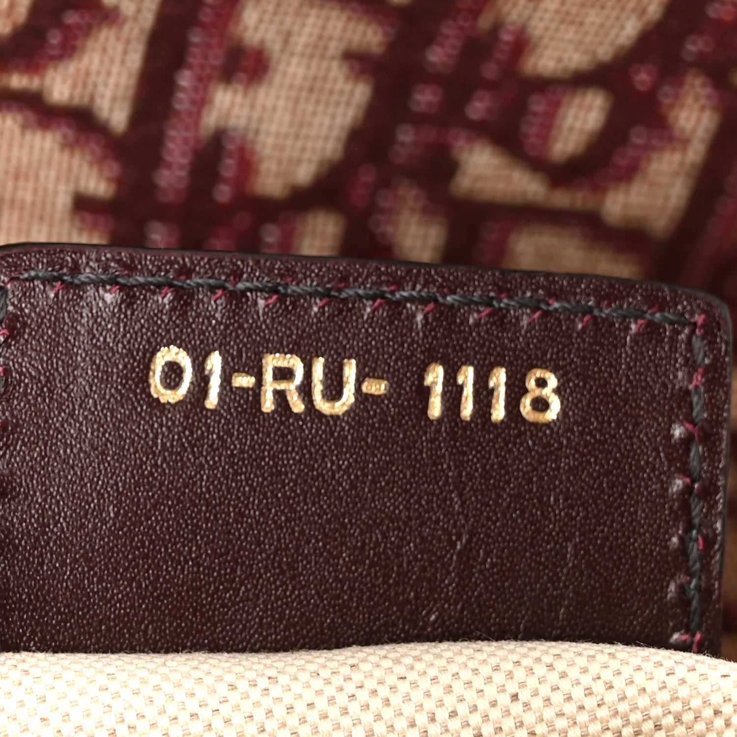 Christian Dior Oblique Saddle Bag Burgundy 7 of 10