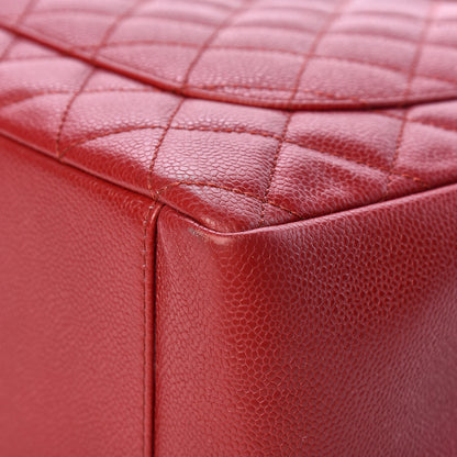 Chanel Caviar Quilted Grand Shopping Tote GST Red 16 of 16