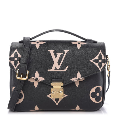 Louis Vuitton Empreinte Monogram Giant Pochette Metis Black Beige 1 of 9