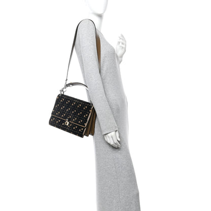Fendi Vitello Liberty Velvet FF Reloaded Kan I Shoulder Bag Maya Black 2 of 12