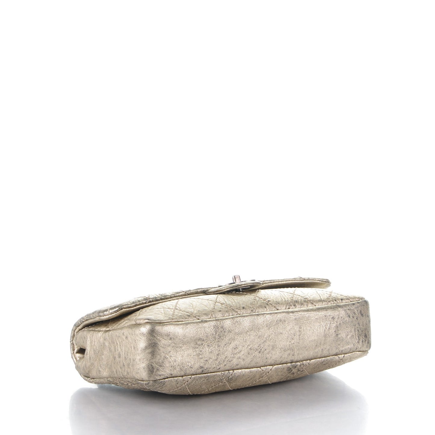 Distressed Lambskin Le Marais Ligne Flap Gold