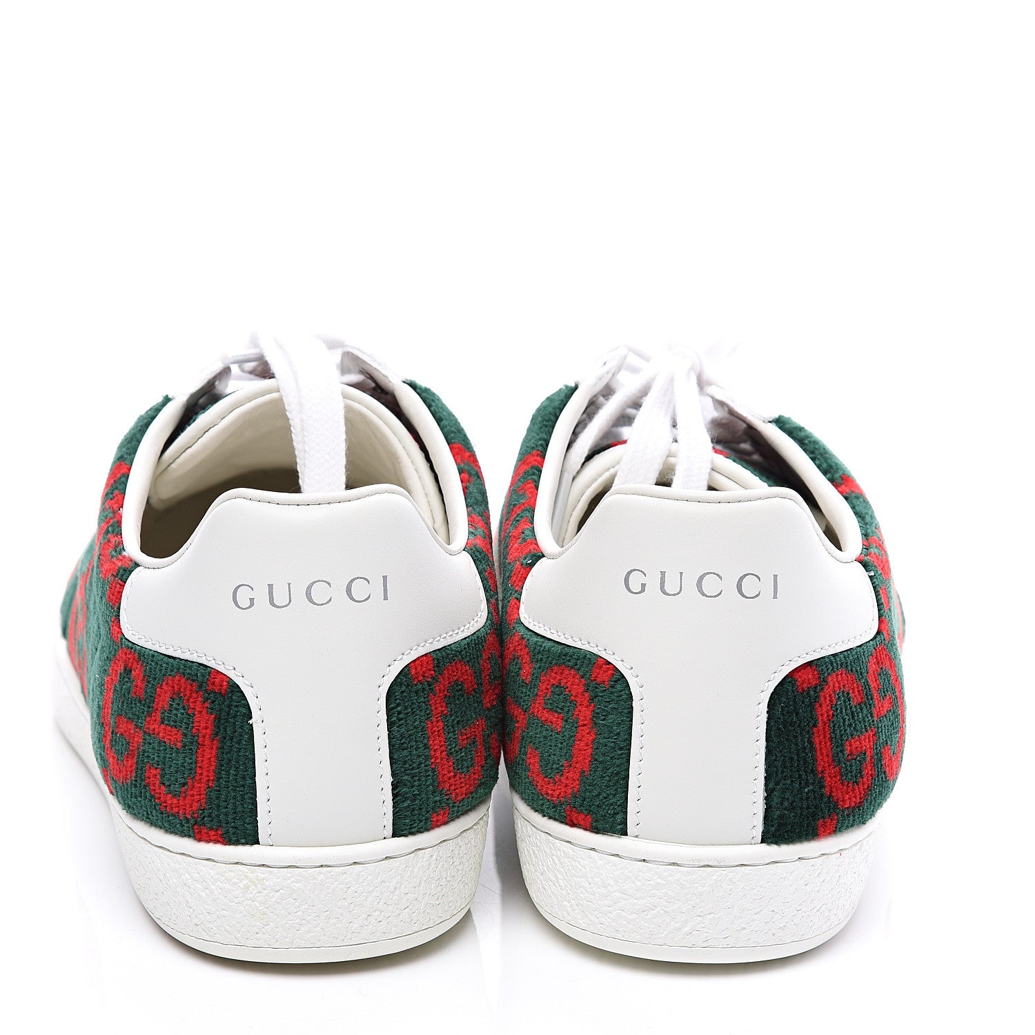 Gucci Terry Cloth GG Monogram Web Womens Ace Sneakers 39 Green Red 7 of 11