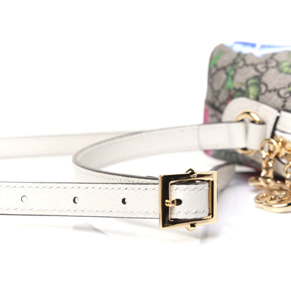 Gucci GG Supreme Monogram Flora Web GG Small Ophidia Dome Shoulder Bag White 14 of 16
