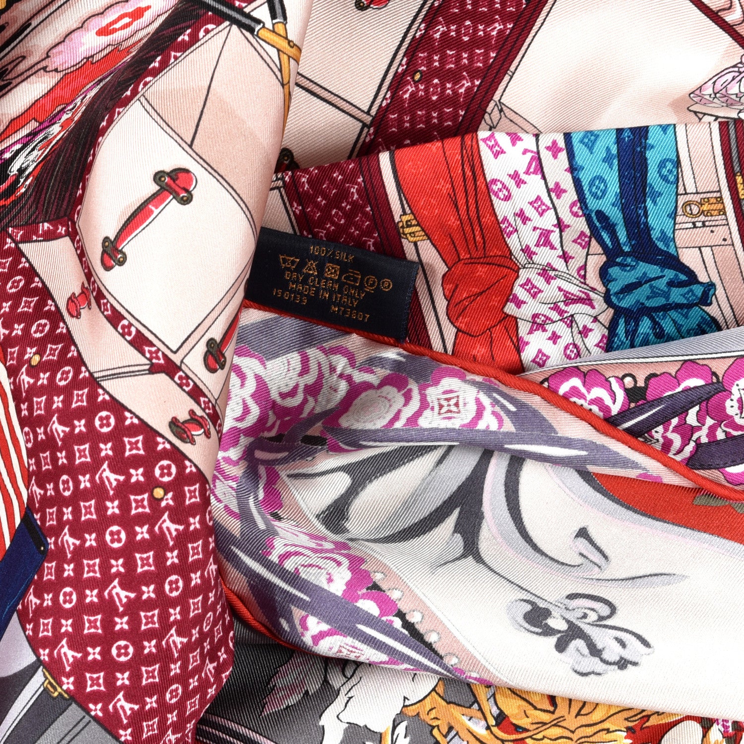 Louis Vuitton Silk Trunks Scarf Multicolor 3 of 3