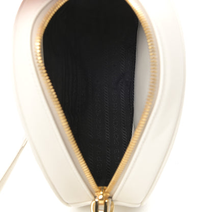Prada Soft Calfskin Impunture Diagramme Dome Crossbody Bag White 5 of 12