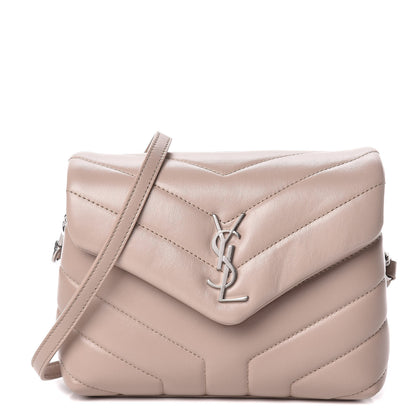 Saint Laurent Calfskin Y Quilted Monogram Toy Loulou Satchel Light Natural 1 of 11