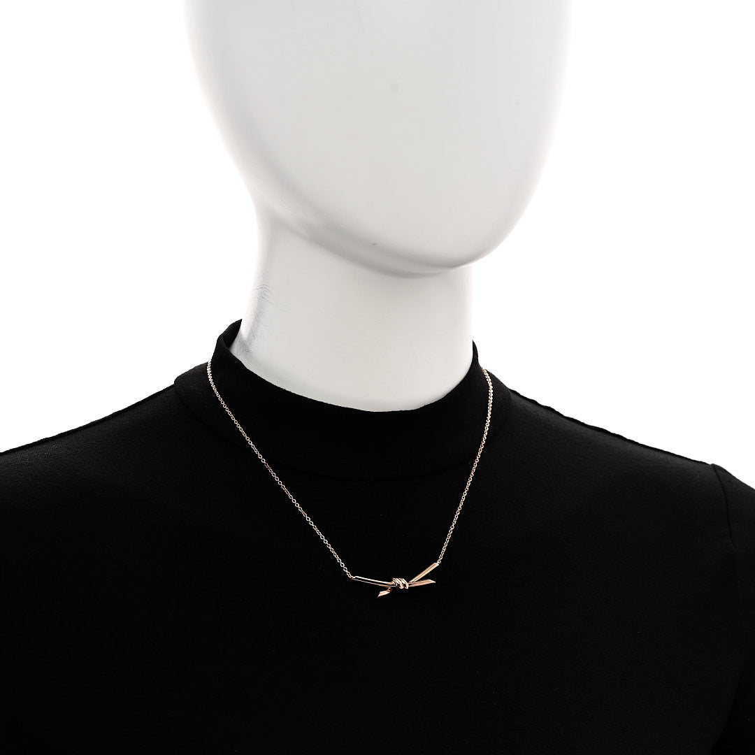 18K Rose Gold Knot Necklace