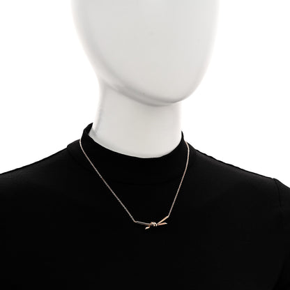 Tiffany 18K Rose Gold Knot Necklace 2 of 6