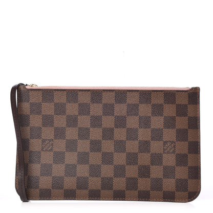 Louis Vuitton Damier Ebene Neverfull MM GM Pochette Rose Ballerine 1 of 8