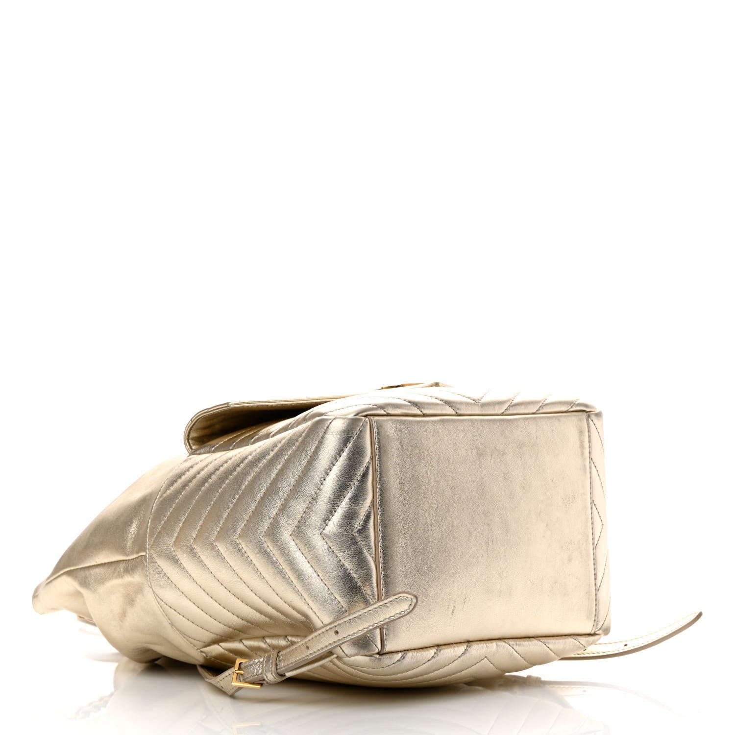 Saint Laurent Lambskin Matelasse Monogram Joe Backpack Pale Gold 4 of 19