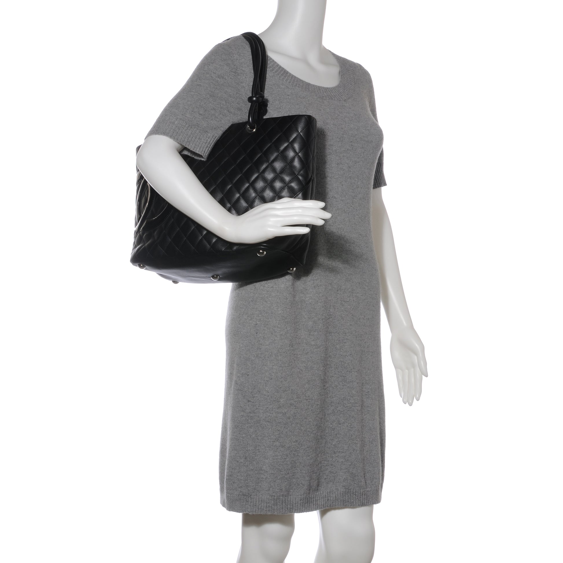 Chanel Calfskin Quilted Large Cambon Tote Black 2 of 8