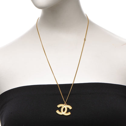 Chanel CC Pendant Necklace Gold 2 of 6