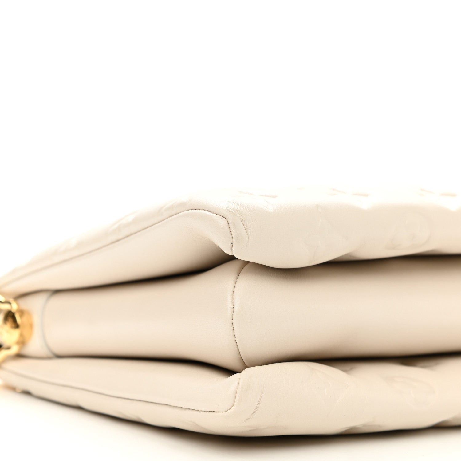 Louis Vuitton Lambskin Embossed Monogram Coussin PM Beige Cream 9 of 11